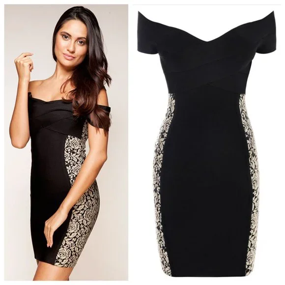 House of CB | Dresses | House Of Cb Adara Black Bandage Lace Side Panels Off Shoulder Dress | Poshmark House of CB | Dresses | House Of Cb Adara Black Bandage Lace Side Panels Off Shoulder Dress | Poshmark